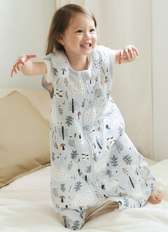 Lightweight Optimum Temp. Sleep Suit-Forest Family, , hi-res