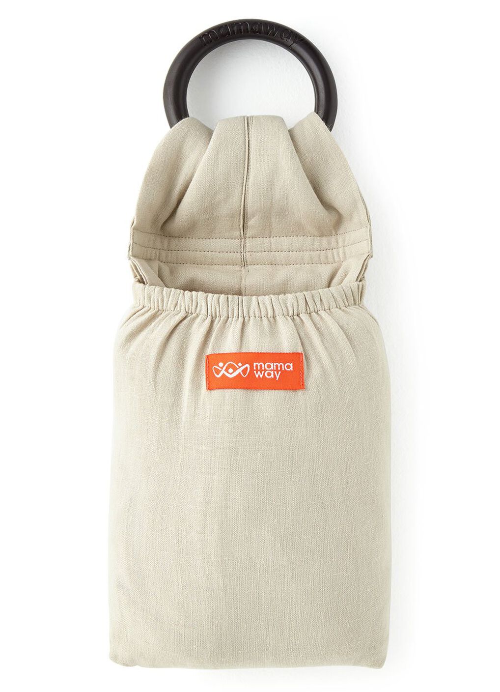 Solid Linen Baby Ring Sling, Khaki, hi-res image number 3