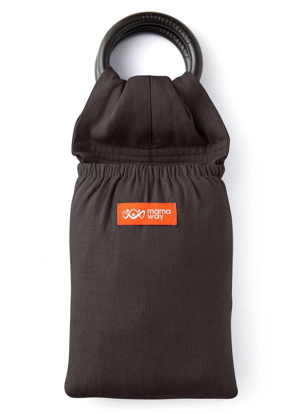 Solid Linen Baby Ring Sling, Charcoal, hi-res image number 2