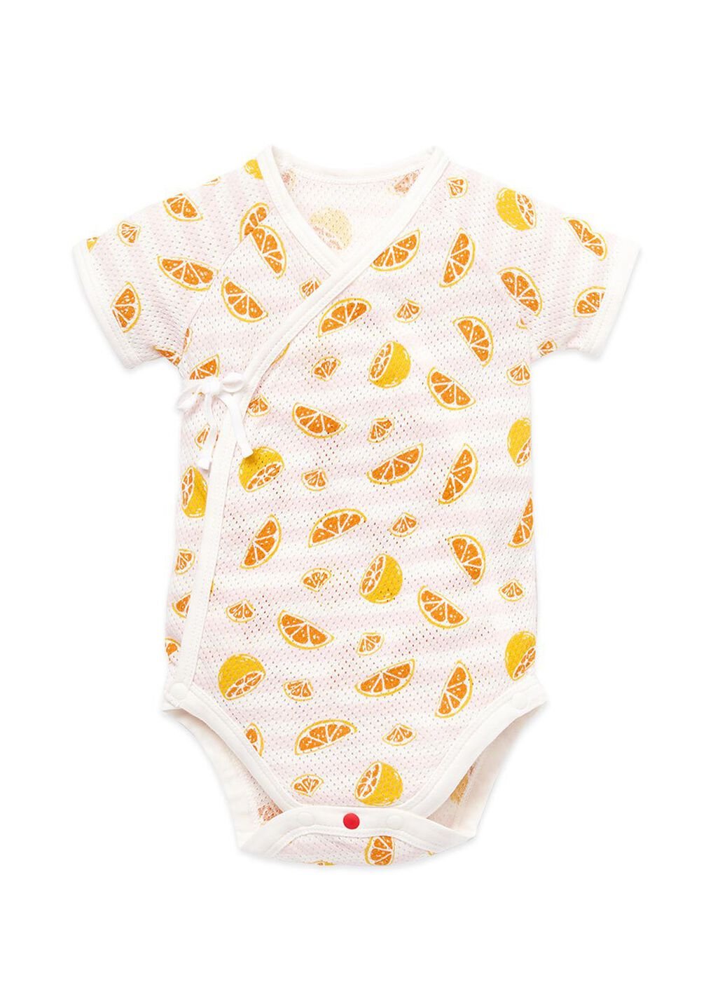 Newborn Cotton Mesh Short Sleeve Bodysuit 2 Pack, Orange, hi-res image number 2