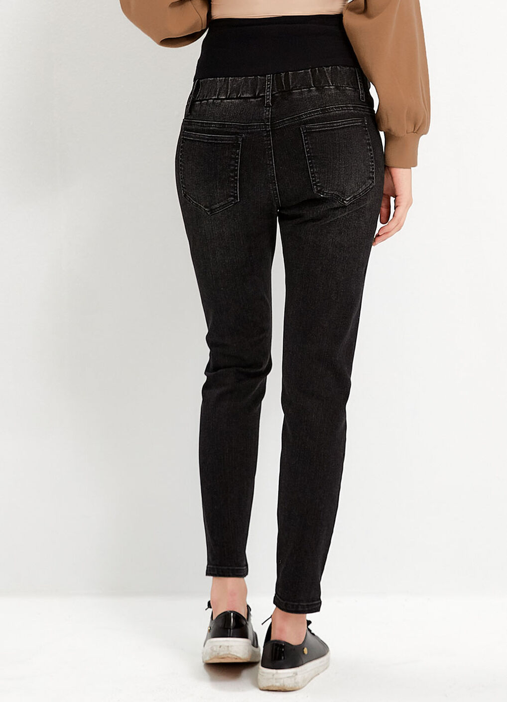 Asymmetric Hem Maternity Skinny Jeans, , hi-res image number 1