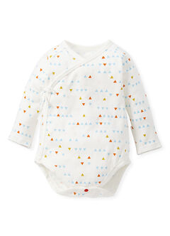 Geometry Newborn Cotton Long Sleeve Bodysuit 2 Pack, , hi-res