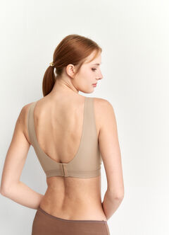 Ultra Silky Crossover Nursing Maternity Wireless Bra, Khaki, hi-res