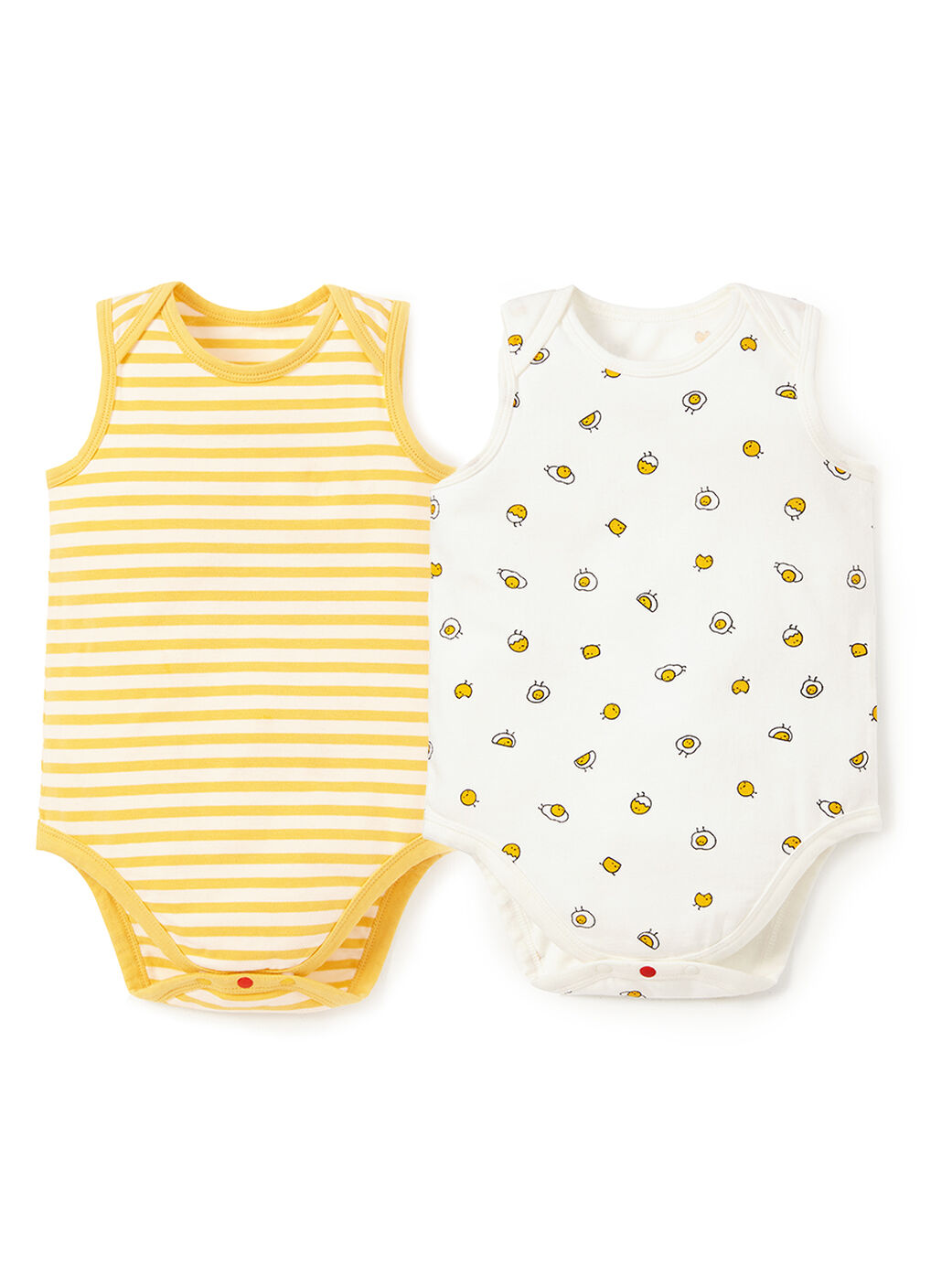 Yolk Baby Cotton Sleeveless Bodysuit 2 Pack, , hi-res image number 0