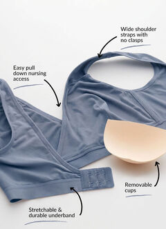 Ultra Breezy Crossover Nursing Sleep Bra, , hi-res