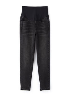 Asymmetric Hem Maternity Skinny Jeans, , hi-res
