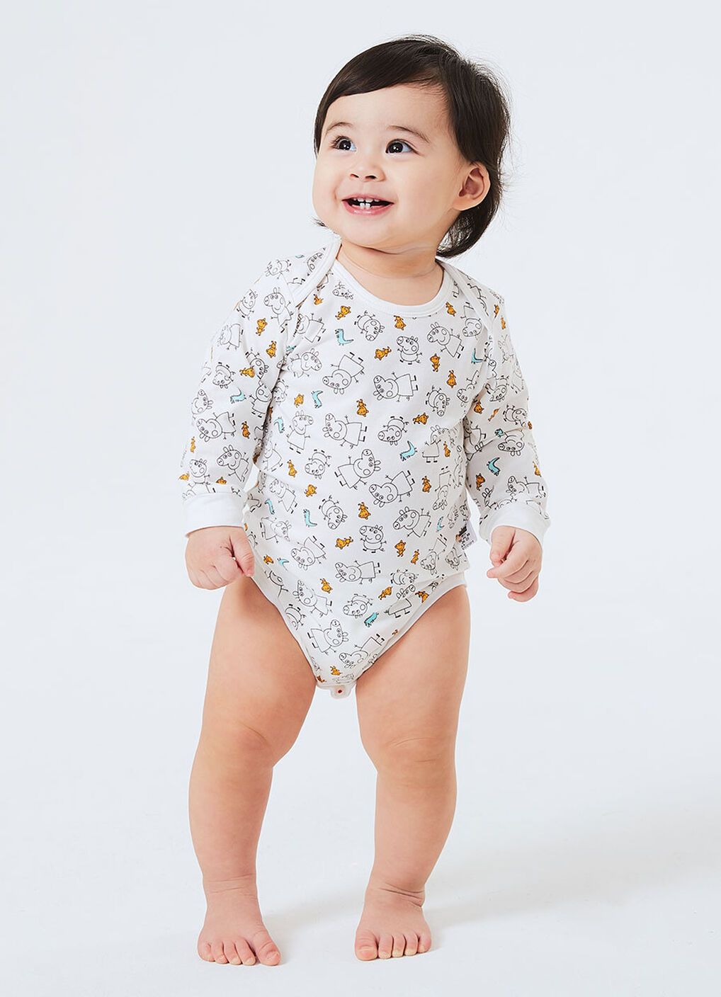 Line Arts Peppa Pig Baby Cotton Long Sleeve Bodysuit 2 Pack, , hi-res image number 1