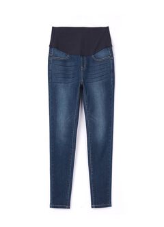 Maternity Stretch Skinny Jeans, Navy, hi-res