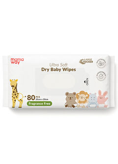 Ultra Soft Dry Baby Wipe (3PACKS X 80PCS), , hi-res