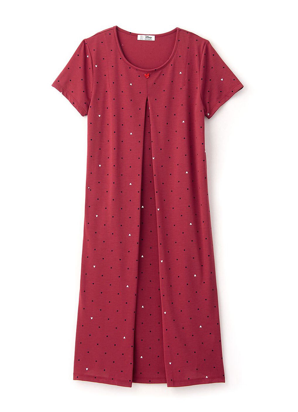 Mickey Dotty Maternity & Nursing Pyjama Dress, Brick, hi-res image number 4