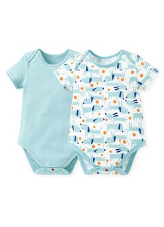 Puppy Baby Cotton Short Sleeve Bodysuit 2 Pack, , hi-res