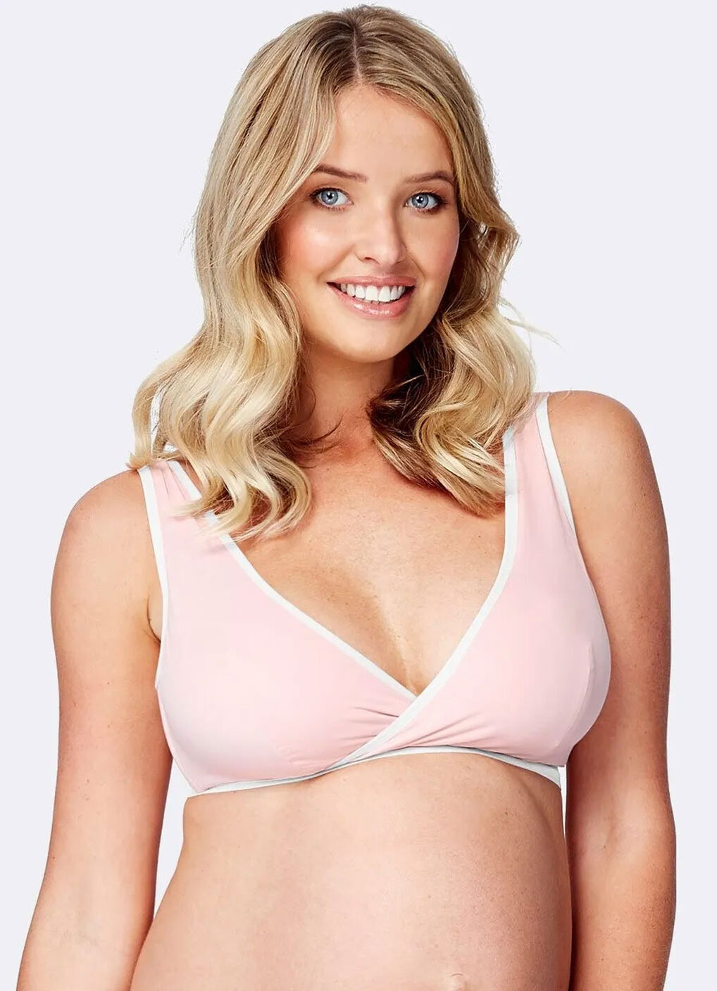 Antibacterial Crossover Sleeping & Nursing Bra With Cups, , hi-res image number 2