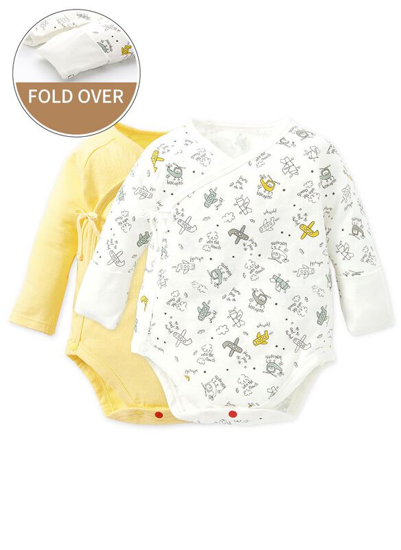 Airplane Newborn Cotton Long Sleeve Bodysuit 2 Pack