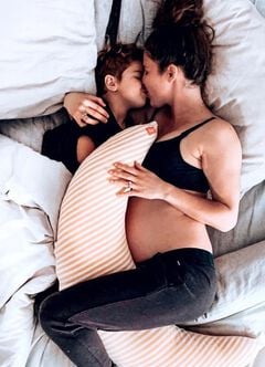 Non-toxic Maternity Support & Nursing Moon Pillow, , hi-res