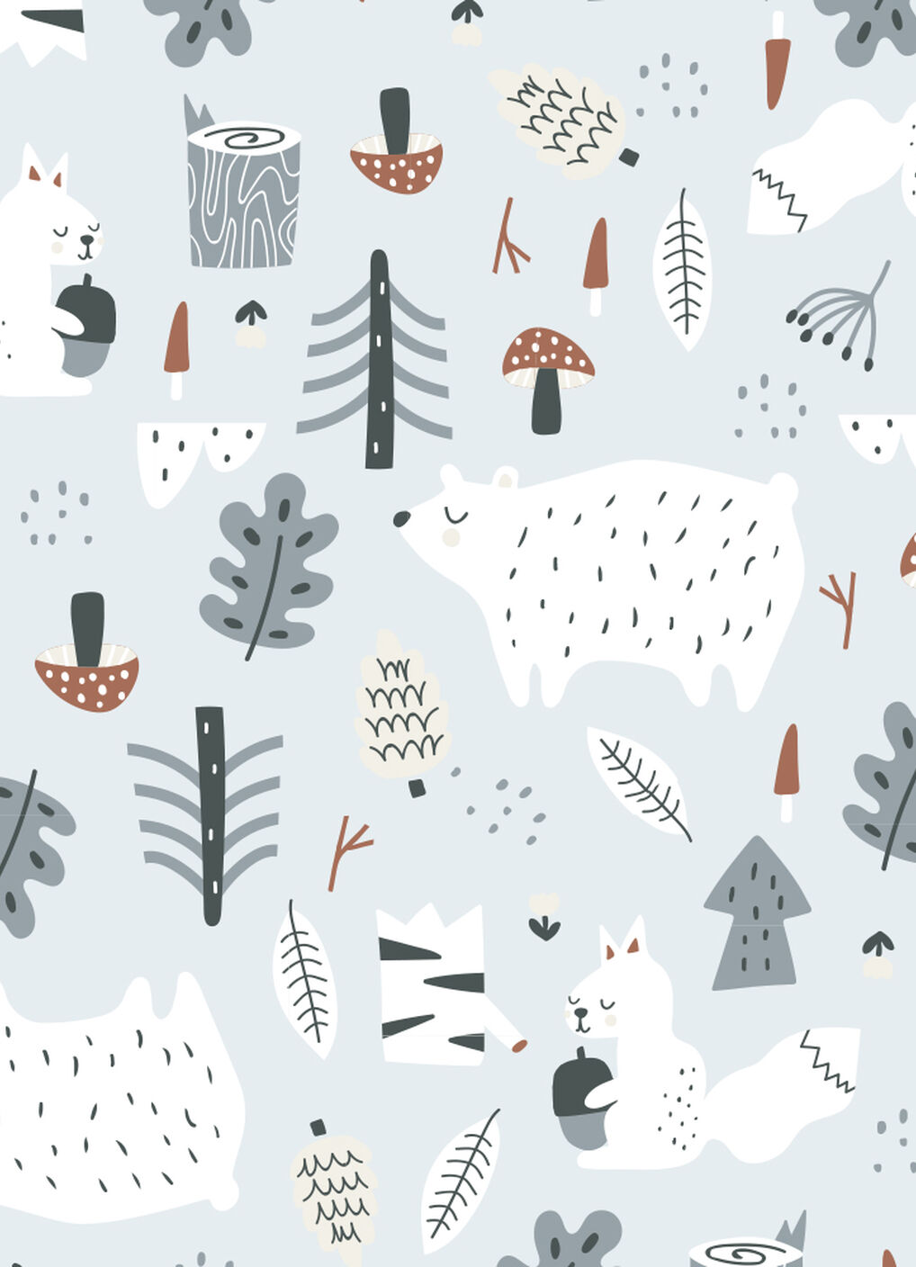 Lightweight Optimum Temp. Sleep Suit-Forest Family, Blue, hi-res image number 4
