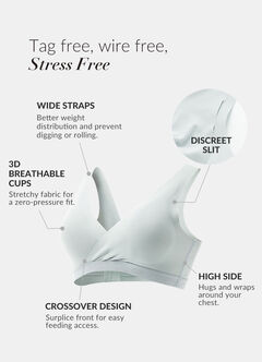 Ultra Silky Crossover Nursing Maternity Wireless Bra, , hi-res