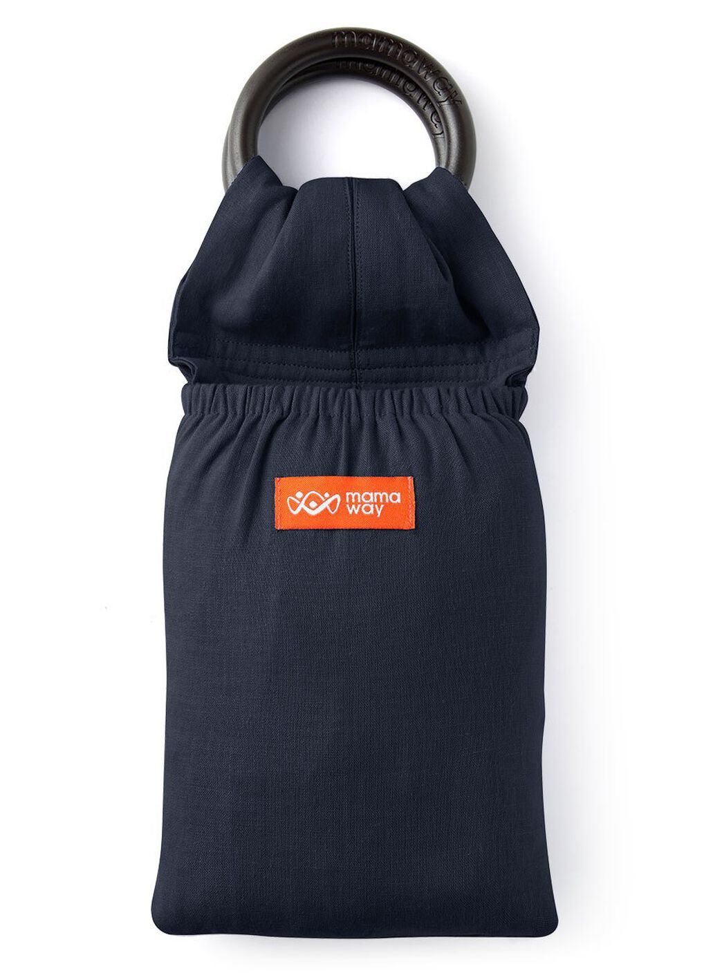 Solid Linen Baby Ring Sling, Navy, hi-res image number 2