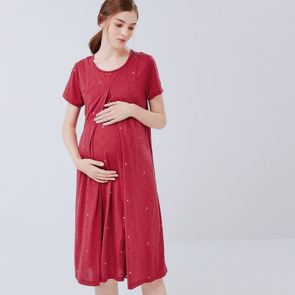 Mickey Dotty Maternity & Nursing Pyjama Dress Mickey Dotty Maternity & Nursing Pyjama Dress